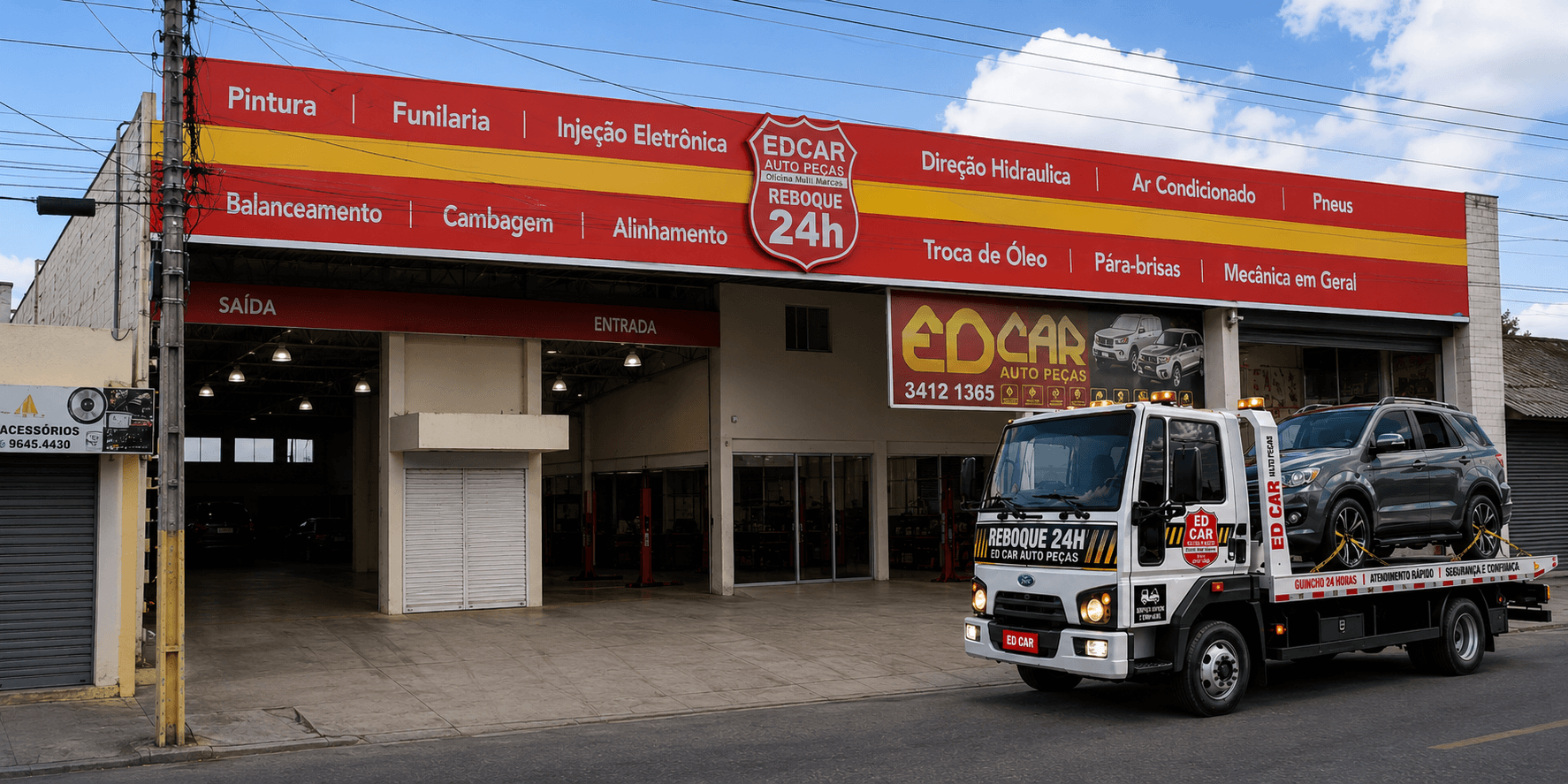 Fachada da Ed Car Service em Quixadá CE